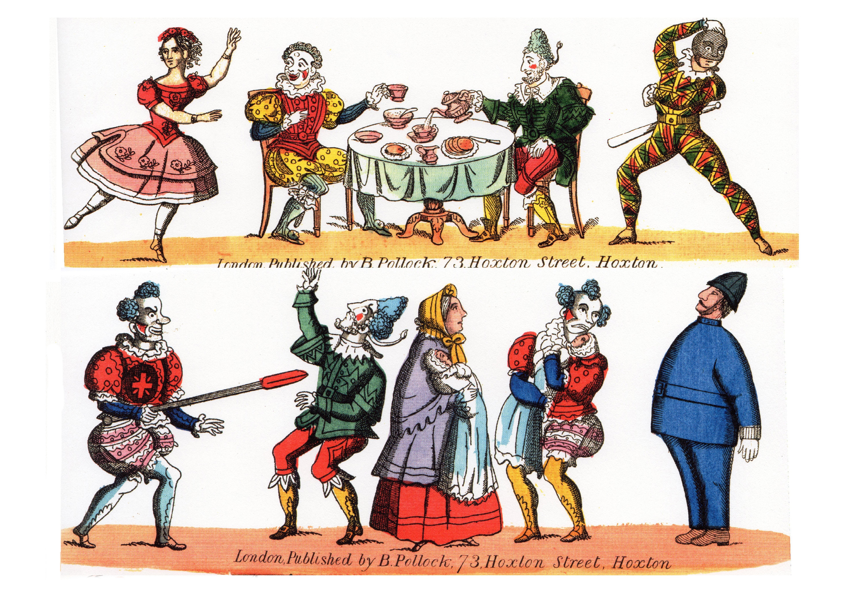 Victorian Paper Theatre /set Pantomime Characters / Steampunk ATC ...