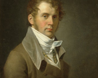 Portrait of a  Gentleman 19 c Painting on Fabric  Decoupage  digital download