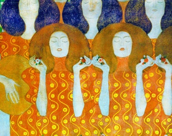 Fabric Panels; Gustav Klimt, Symbolist Art. Craft/ Quilting/ 100% Cotton/ Applique