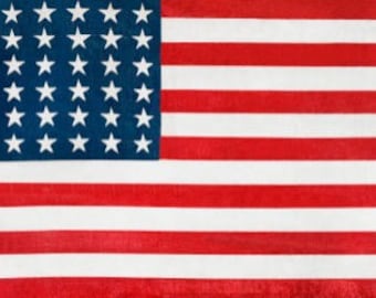 アメリカ国旗、星条旗柄の正方形生地｜室内装飾｜裁縫｜手芸｜綿100