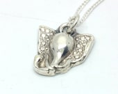 Sterling Silber Elefant Halskette Handarbeit Elefant Charm Anhänger Tier Schmuck Geschenk für ihren Elefanten Schmuck
