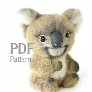 Pattern koala PDF 5.1 in, artist teddy pattern, koala pattern, ePattern, sewing pattern, pdf pattern, stuffed teddy pattern