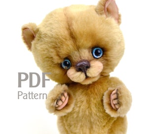 Teddy bear Bum pattern, ePattern, instant download, artist teddy bear pattern, bear pdf pattern, pdf pattern, make teddy