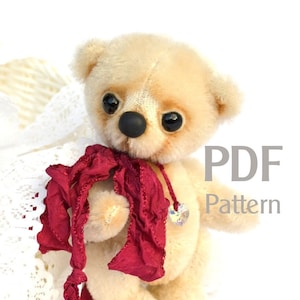 PDF Pattern Artist Bear Bim 5,5 in, teddy bear pattern, do it yourself teddy bear, stuffed animal, make cuddly toy, sew teddy bear, soft toy