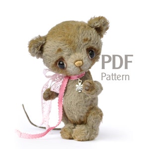 PDF pattern artist teddy mouse Pia 4.8&quot;, ePattern, Instant Download, sewing pattern, mouse pattern, artist mouse pattern