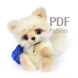 Pattern teddy fox Tao PDF 5.7&quot;, artist teddy fox pattern, ePattern, sewing pattern, fox pattern