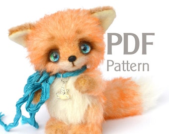 Pattern teddy fox Malwin PDF 4.9", artist teddy fox pattern, ePattern, sewing pattern, fox pattern