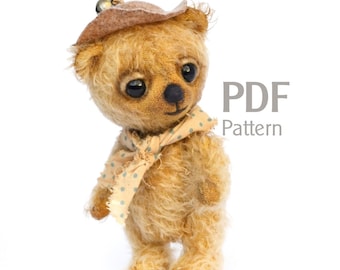 Wzór szycia PDF Teddy Felix 13,5 cm, cyfrowy wzór szycia, natychmiastowe pobieranie