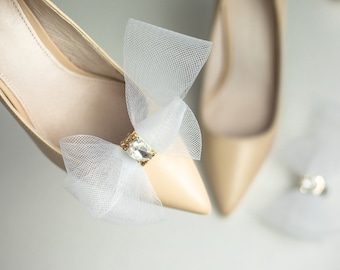 Bow Shoe Clips for Bridal Sandals, Crystal Shoe Clips for Wedding Sneakers, Bridal Shoe Clips, Shoe Clips Wedding, Bow Shoe Clips Rhinestone