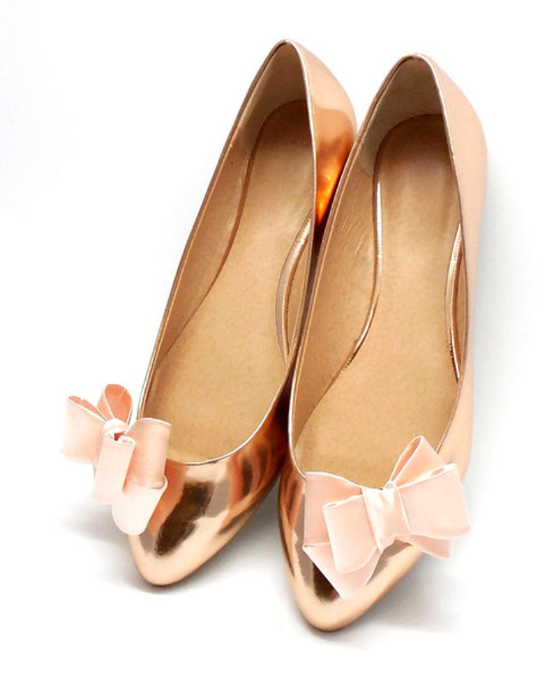 Blush Pink Bow Shoe Clips for Women Blush Wedding Bridal Shoe Etsy