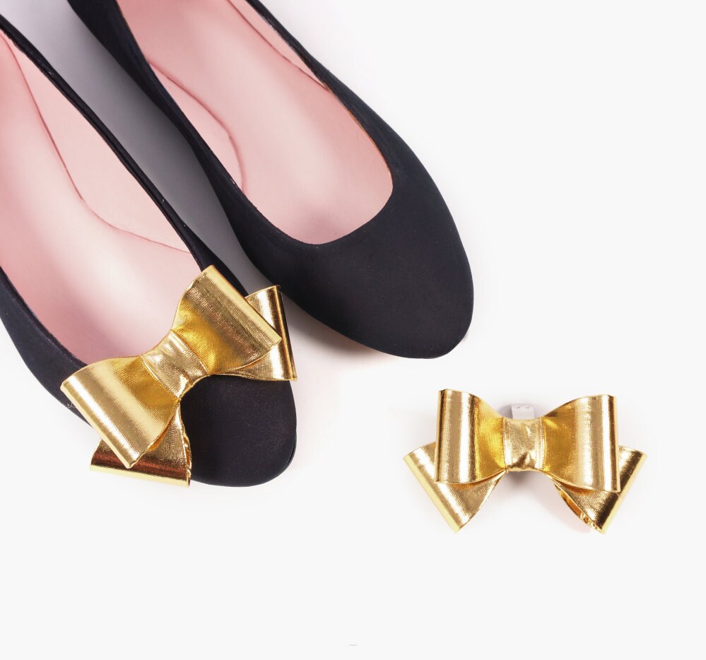 Clips de zapatos metálicos dorados para mujer clips de Etsy