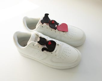 Dog and Cat Leather Shoe Clips, Animal Accessory, Animal Lover Gift, Cat and plant  Brooch, Dog Lover gift ideas, Cat Mom gift, Dog Mom Gift