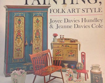 Folk Art Style Painting Furniture Book Home Decor Gifts Vintage Style Crafts
