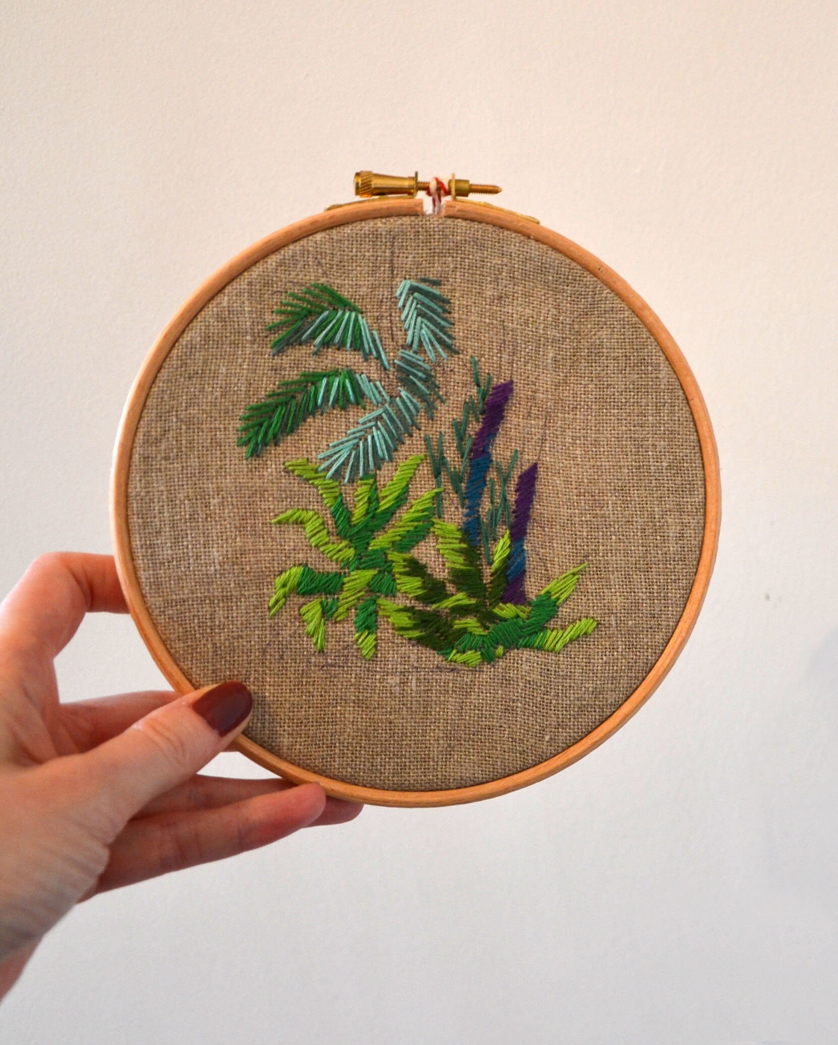 Jungle Spirit - Tambour Brodé Pour Décoration Murale