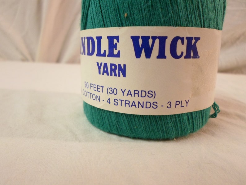New Q's Candle Wick Yarn **True Green** 100 Cotton *Colorfast* 30
