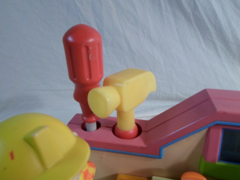 Electronic Bob The Builder Bob S Learning Workshop Toy Hammer Screwdriver Screw Nail Drill Number Counting Shape Recognition Tested