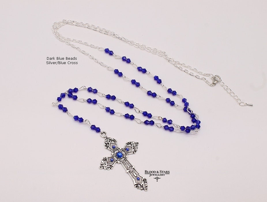 【HALEINE】 25SS/CROSS ROSARY NECKLACE (2COLORS) il_fullxfull.3639670286_4kf0.jpg