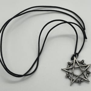 Alchemy Gothic Lost Tribe Magic Death Necklace LT6 1998 Pentagram Vintage Rare Pewter Metal Discontinued England UK Carta 90s 00s