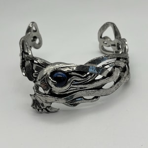 Alchemy Gothic Blue Wraith Bracelet A8 Pewter Goth Skull Biker Rare 80s 90s 00s Vintage Rare Metal Discontinued England UK Carta 1993