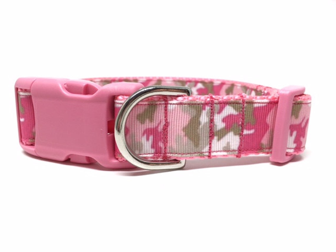 Pink Camo Dog Collar Adjustable Etsy