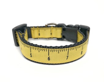 Measuring Tape Ruler Dog Collar Adjustable - 3/4" wide Dog Collar