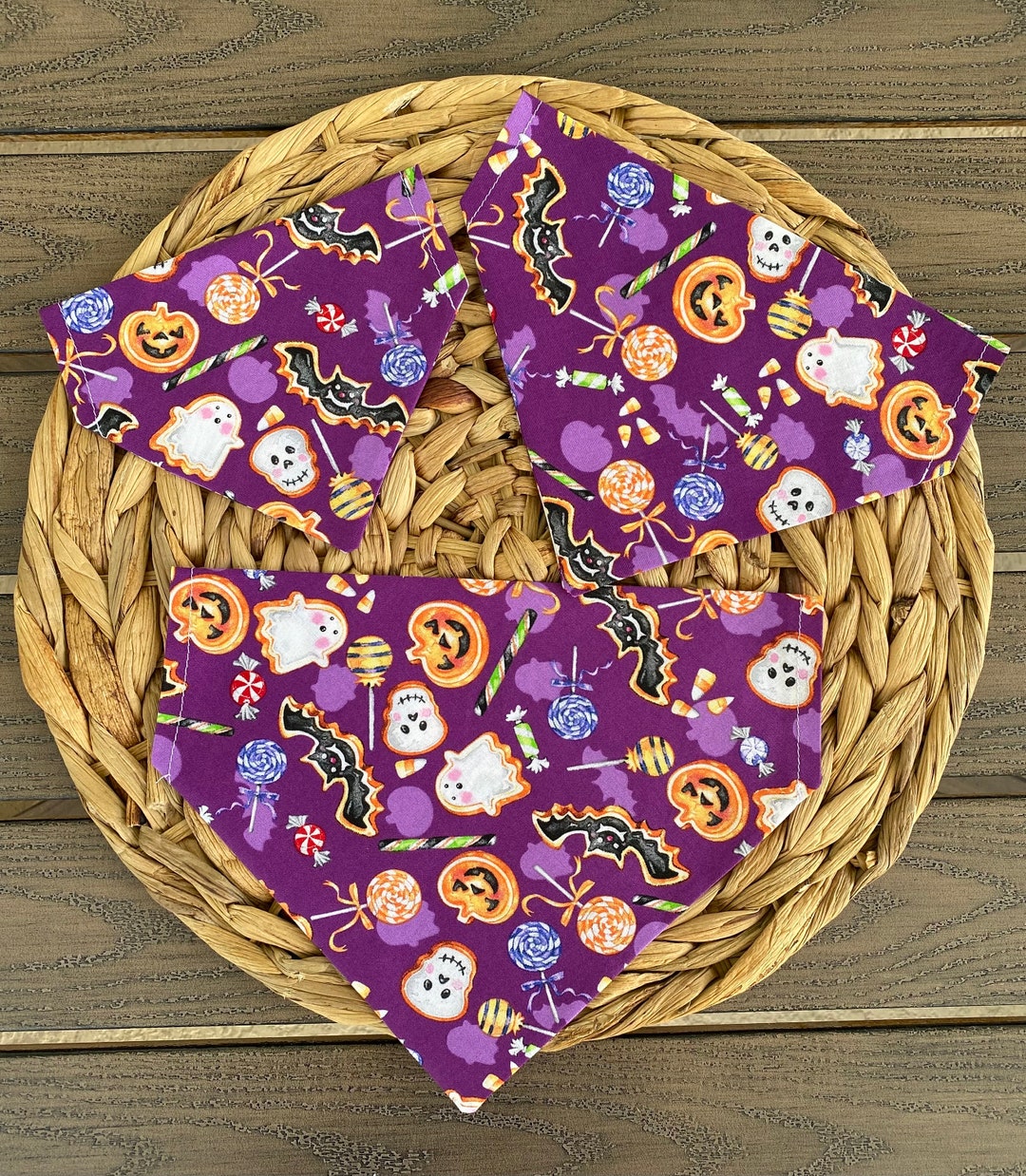 Halloween Dog Bandanna Over the Collar Dog Bandana Fall Dog Etsy