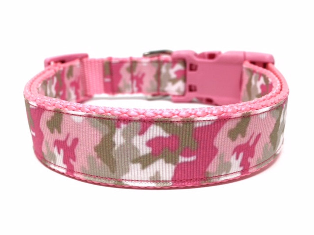 Pink Camo Dog Collar Adjustable Etsy