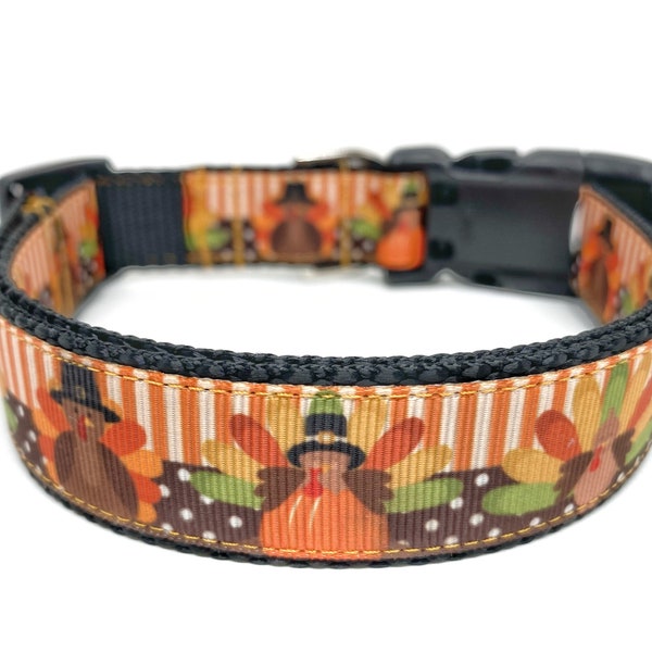 Thanksgiving Dog Collar - Turkey Dog Collar - Dog Collar