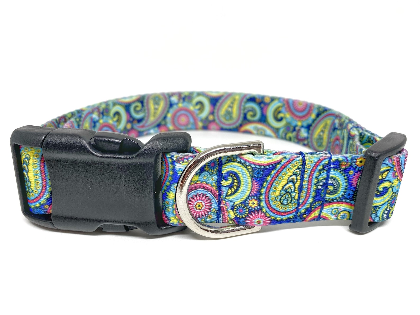 Paisley Dog Collar 1 Wide Colorful Summer Dog Collar to Etsy