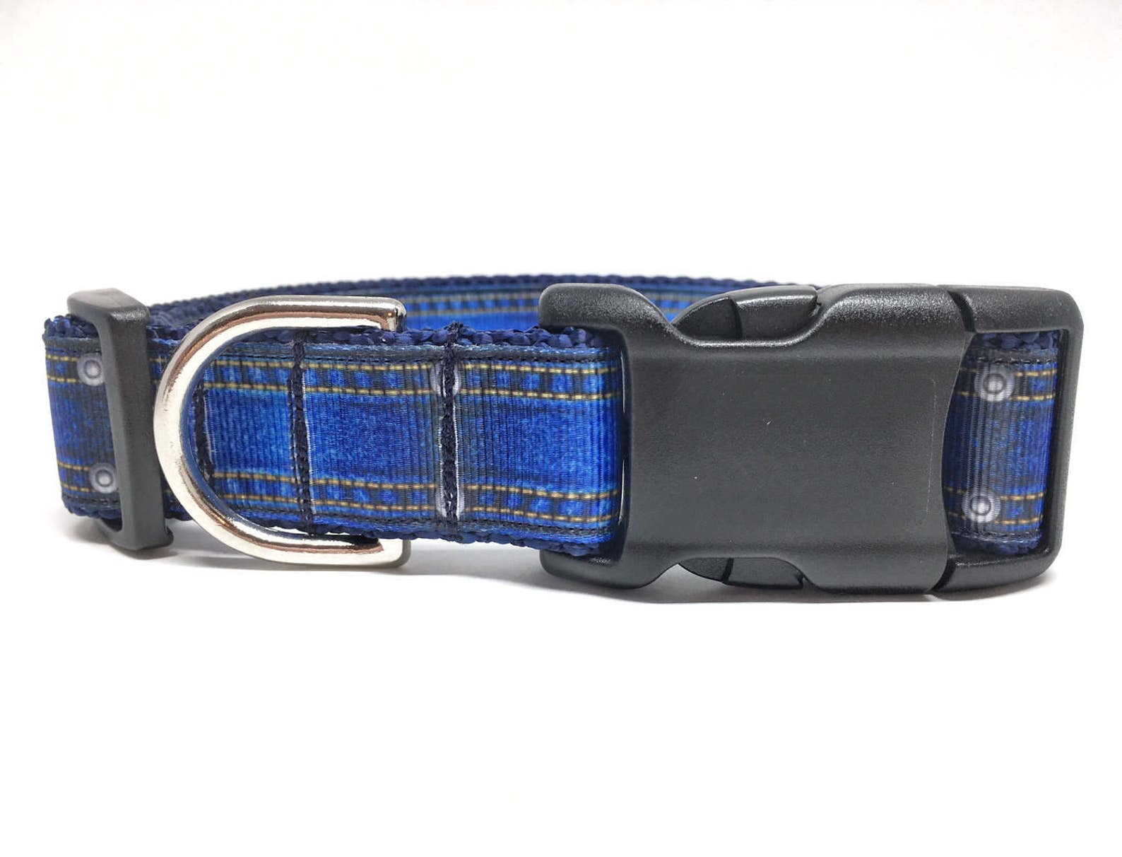 Faux Blue Jean Dog Collar Adjustable Etsy