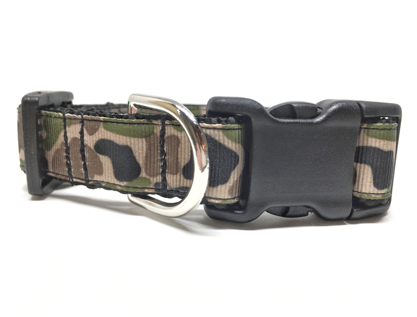 Camo Dog Collar Adjustable Camouflage Small Dog Collar Etsy