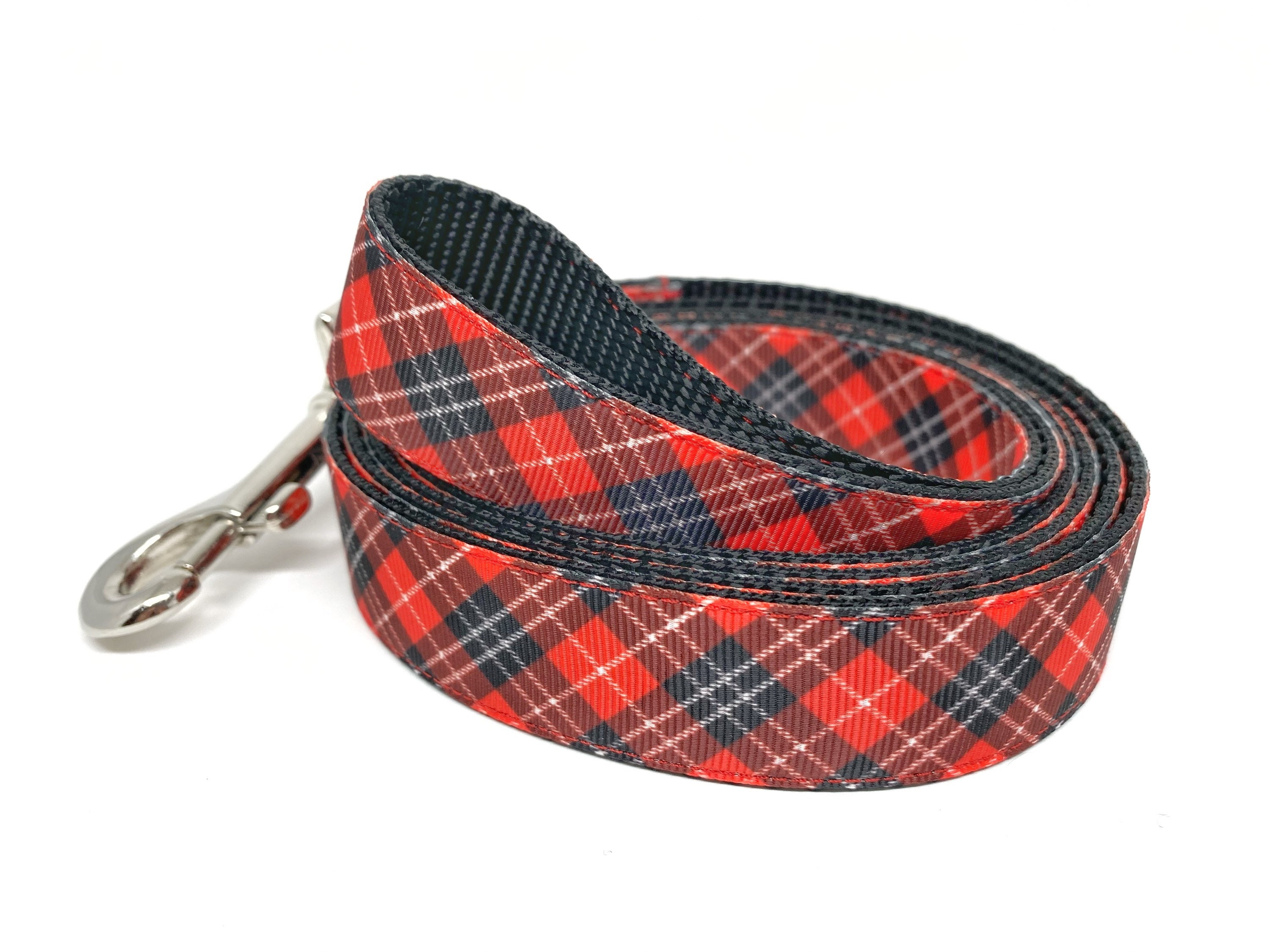 Tartan Plaid Dog Collar & Leash Set 1 Red Dog Collar Etsy