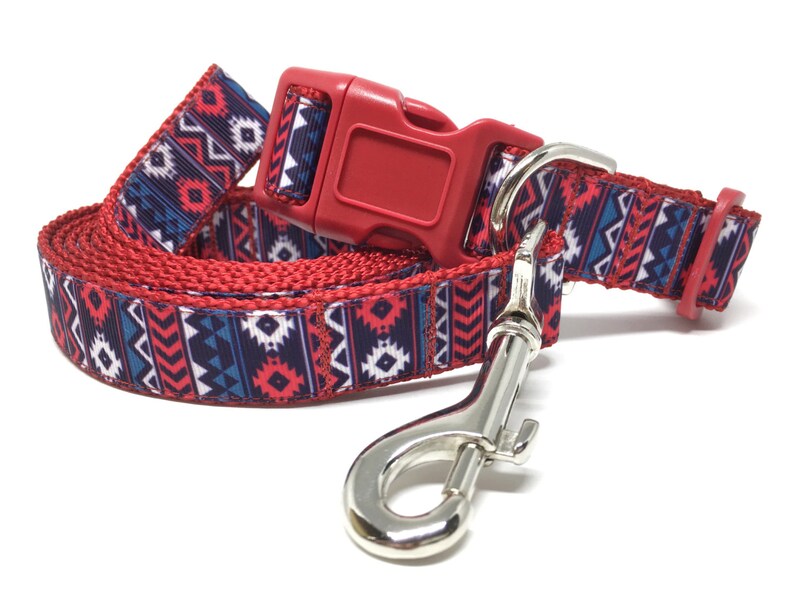 Aztec Tribal Dog Leash & Collar Set 1 Etsy