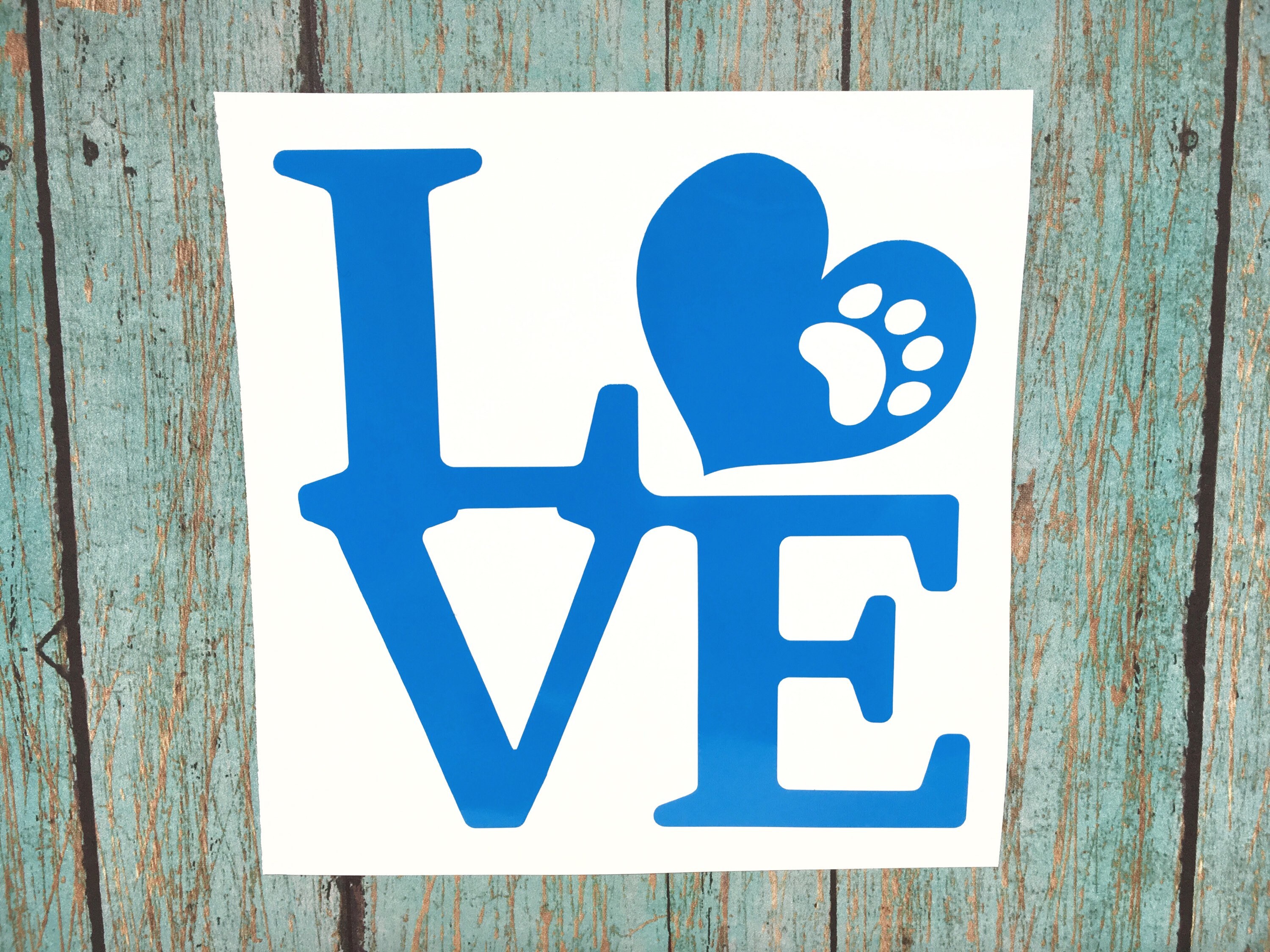 vinyl decal dog decal paw print vinyl decal dog sticker etsy