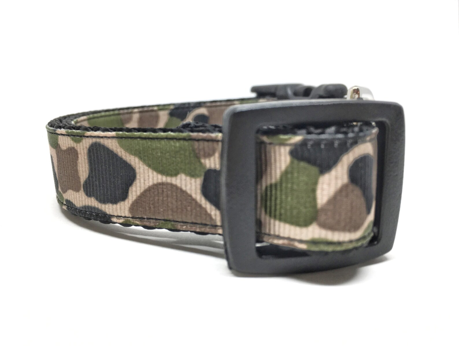 Camo Dog Collar Adjustable Camouflage Small Dog Collar Etsy