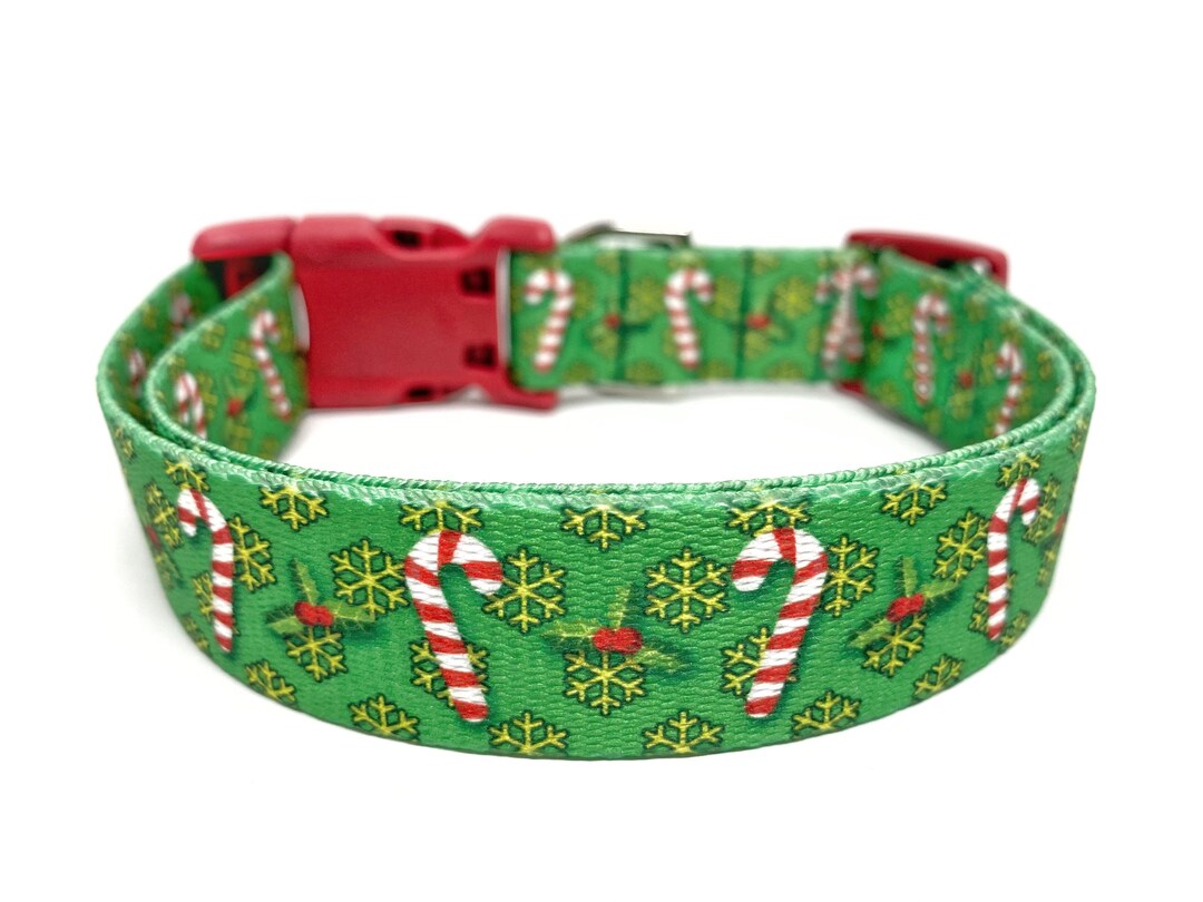 Christmas Dog Collar 1 Wide Candy Cane Dog Collar Patterned bing Dog