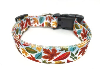 Fall Leaves Dog Collar - Fall Dog Collar - Dog Collar - 1" wide dog collar