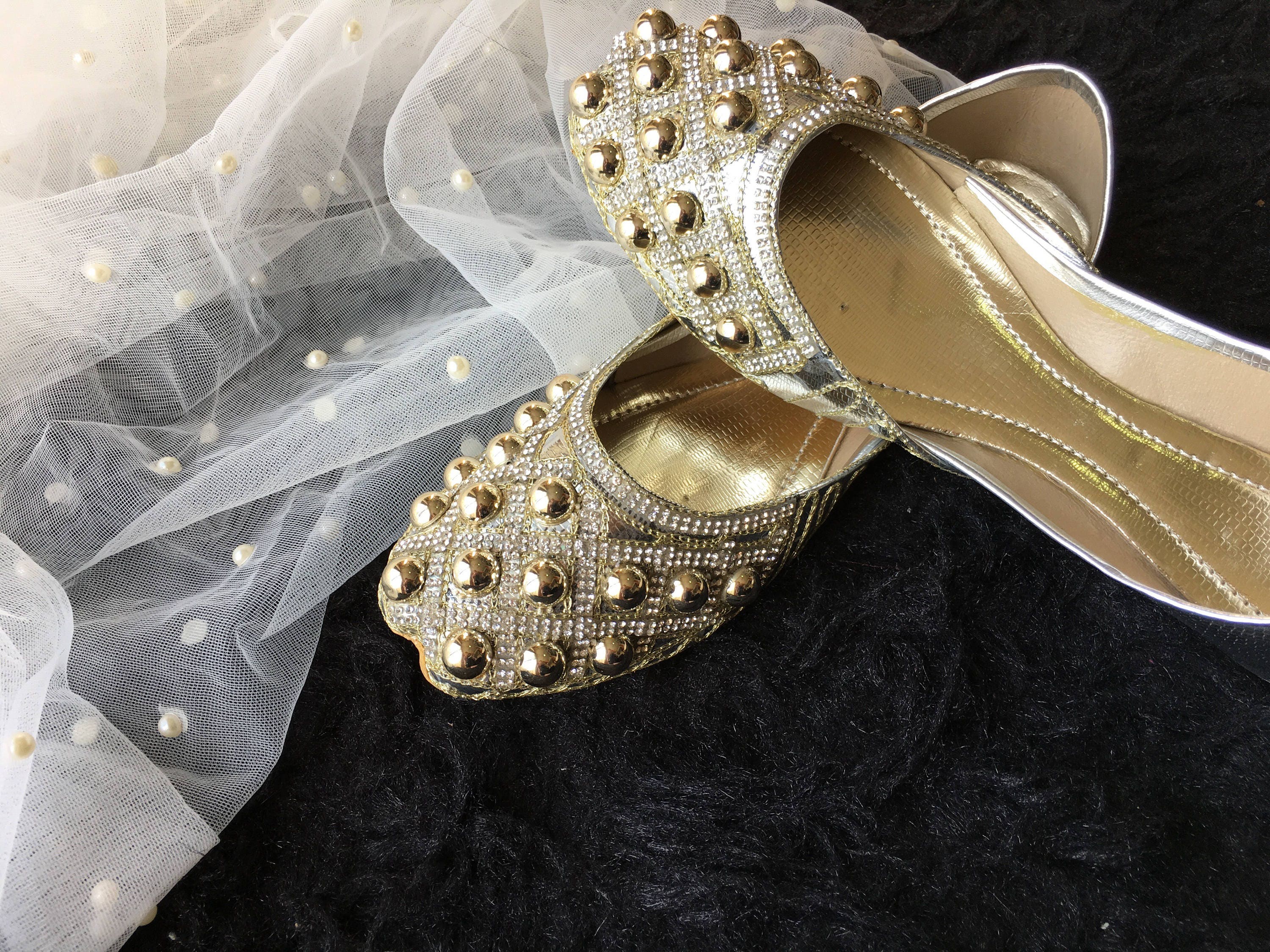 Khussa Shoes Flat Women Flat Bridal Shoes Flat Wedding Shoes - Etsy