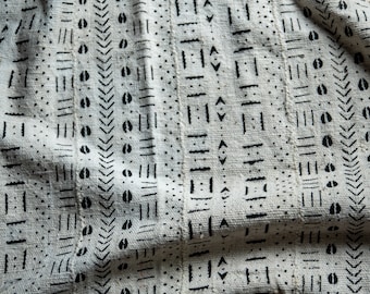 African Mud-cloth| Bogolan Fabric |Tribal Print| Tapestry Authentic Raw Cut