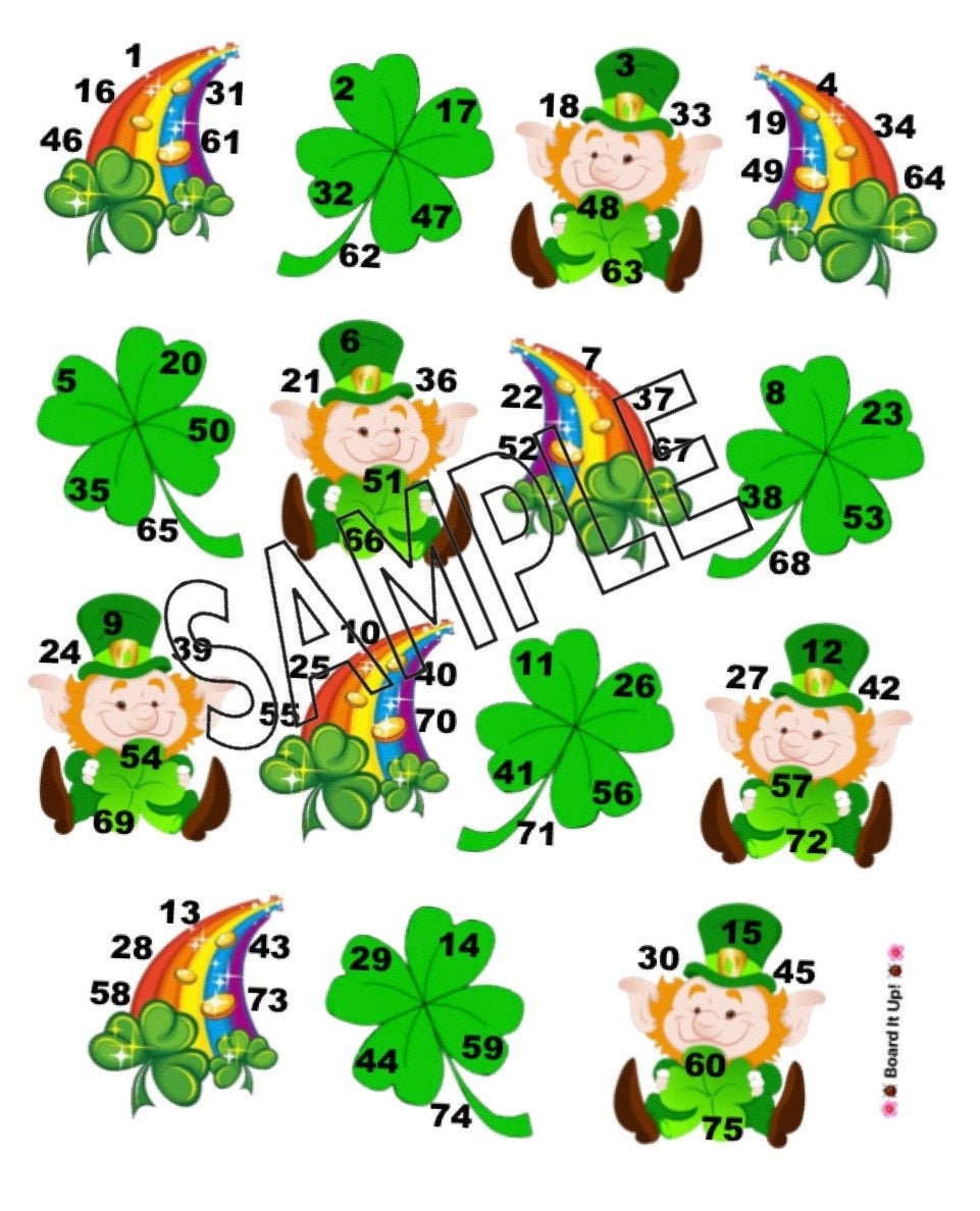 Lucky 2 Bingo Board 15 Lines straight and mixed PDF file | Etsy