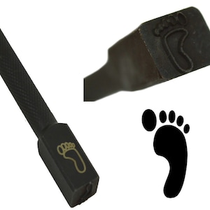 3/8&quot; 10mm Right Foot Outline Metal Punch Steel Stamp Gold Silver Copper Jewelry Charm Pendant