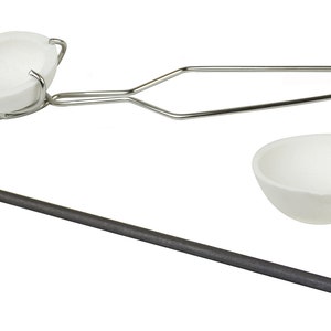 Torch Melting Gold Silver Kit Tongs Ceramic Crucible Set Stir Rod Scrap Melt Metals