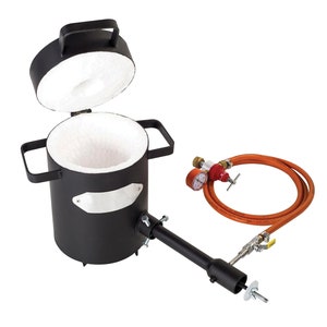 Melt Gold in MINUTES! 5 Kg Light Duty Propane Melting Furnace Forge for Refining Gold Silver Copper Brass Bronze Scrap Metal - FUR-0054