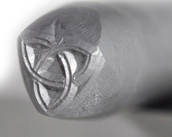 Triquetra Celtic Knot Steel Stamp 3/8" - 9.5mm Hardend Steel Hand Pressing Gold Silver Leather Wood Irish Celtic Jewelry