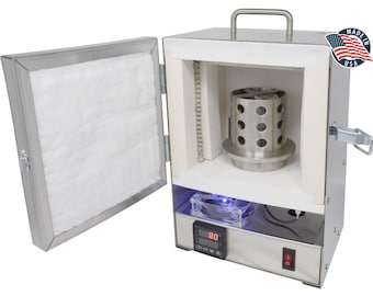 TableTop Hi-Temp 2200 Degree Burnout Oven Kiln Vent Hole PROGRAMMABLE Furnace Jewelry Making Dental Cast Wax 3D Resin PLA Burnout - FUR-0156