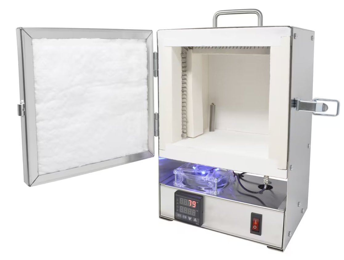 TableTop Hi-Temp 2200 gradi Burnout Forno Forno Foro di sfiato Programmabile Forno Creazione di gioielli Cera fusa dentale Resina 3D PLA Burnout - FUR