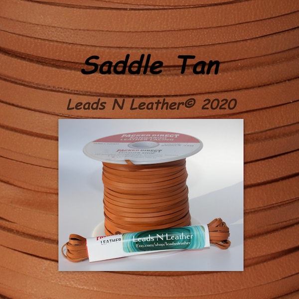 3mm (1/8") Kangaroo Lacing, Buckstitching, Roo Lace, Kangaroo Leather, Kangaroo Leather Lace  3mm  Saddle Tan 5, 10 or 25 Meters