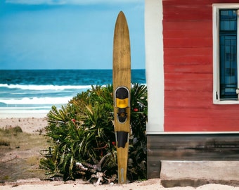 Vintage Vogue Wooden Water Ski - Mid Century Modern Beach House Decor