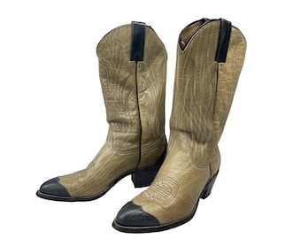 Vintage Frye Cowboy Boots – Men's Size 10 1/2B, USA Made Leather Western Boots