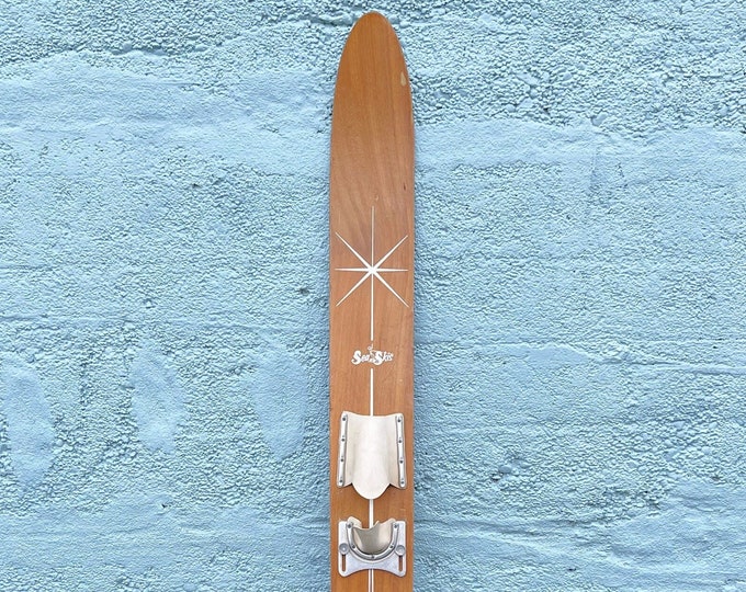 Vintage Water Ski, Slalom Wooden Water Ski, Sea Skis Wood Water Ski